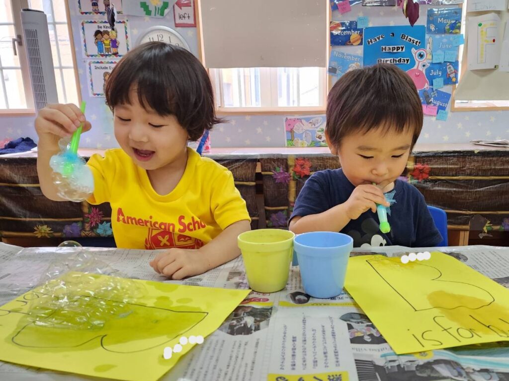 名古屋市中村区のアメリカンスクール全日制プリスクールの様子